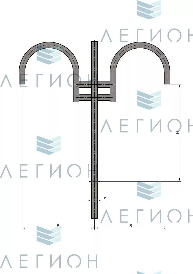К16-1,2-1,6-1-5 кронштейн двухрожковый