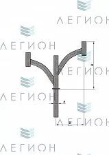 К91-0,5-0,3-1-5 кронштейн двухрожковый